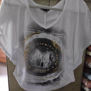 Self Esteem Dolman Sleeve Statue of Liberty NYC Top XS S